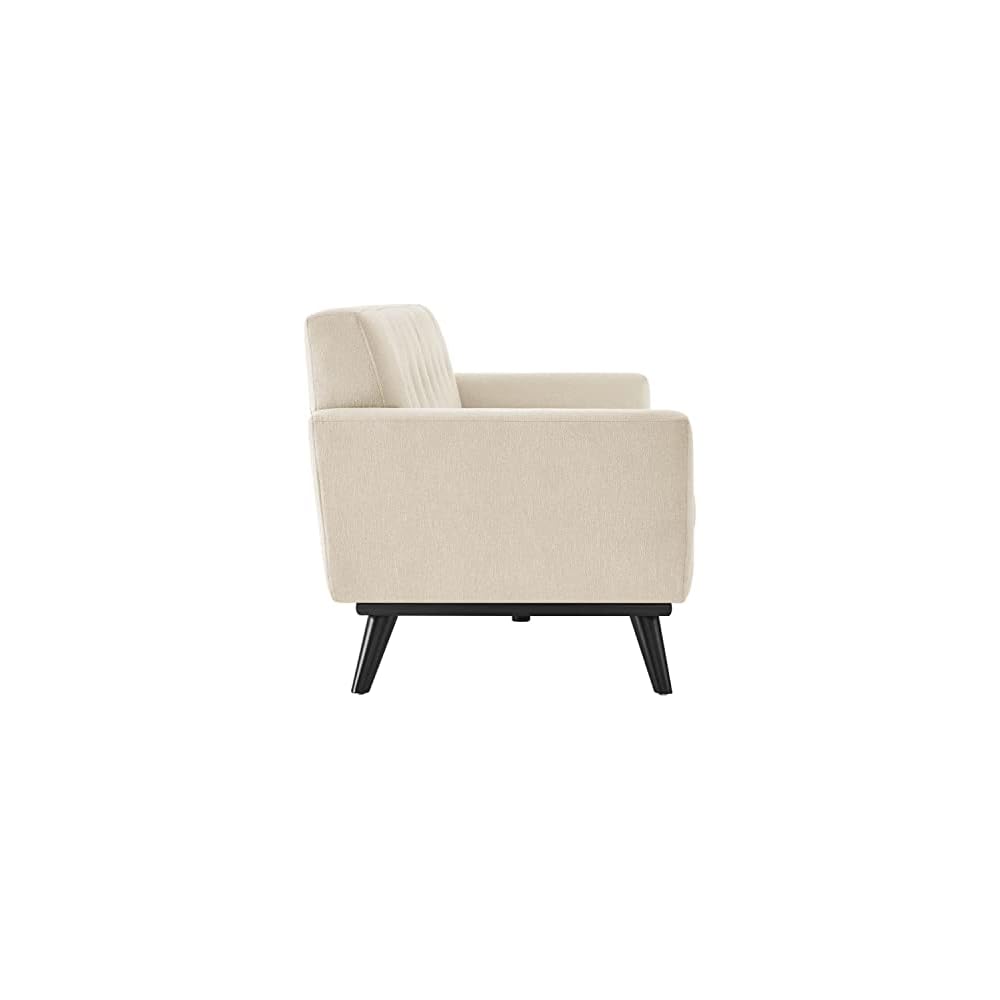 Engage Modern Tufted Back Textured Fabric Sofa in Beige