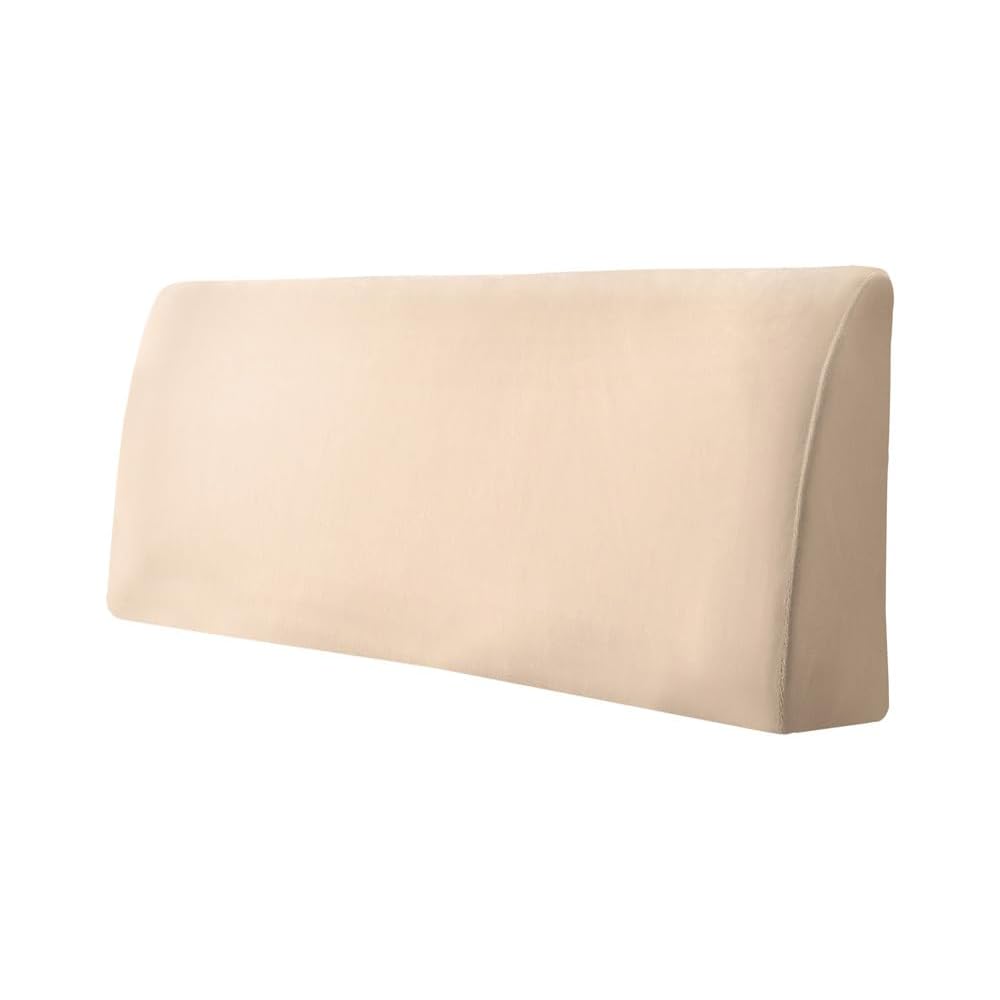 Bett Kopfteil Bezug, Bettkopfteil Hussen, Weicher Strecken Samtstoff Staubdicht, Staubdichte Schutzhülle für gepolsterte Schlafzimmer Kopfteil (Weiss, 180-200 cm（Cal King）)