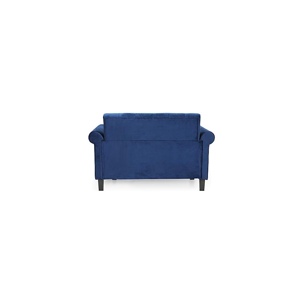 Bastia 2-Seater Loveseat Sofa, 54" Wide, Navy Velvet