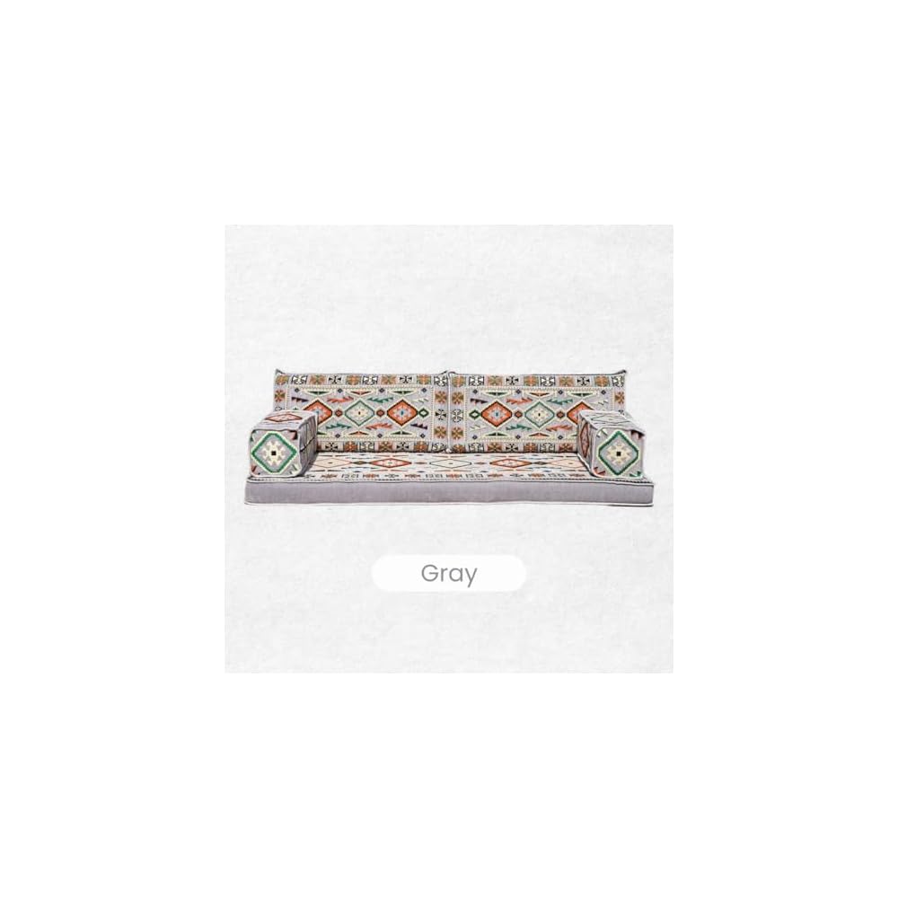 Loveseat Floor Cushions, Custom Floor Sofas, Arabic Majlis, Reading Nook, Single Sofa, Turkish Sofa, Sectional Sofa, Entryway Sofa (Gray)