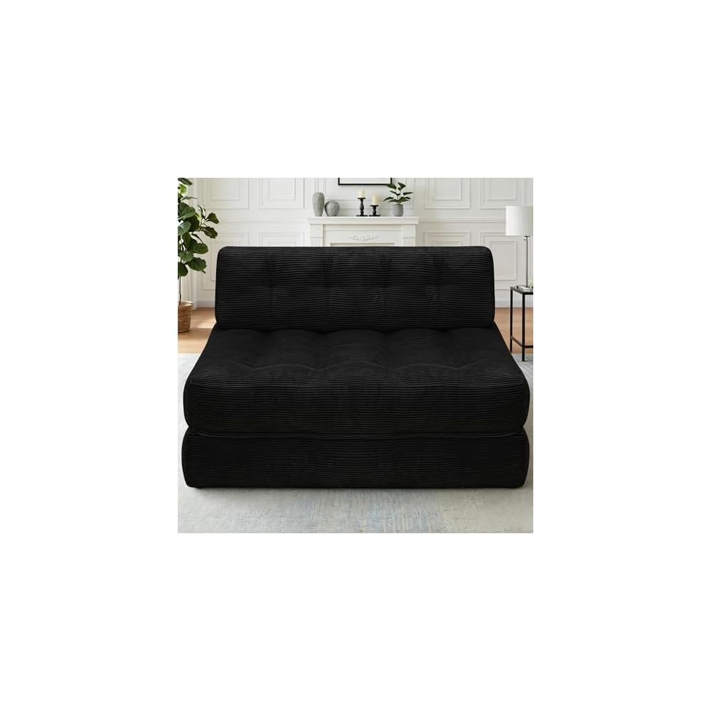 Folding Sofa Bed,Convertible Sleeper Chair Bed w/2-Pillow & Handle