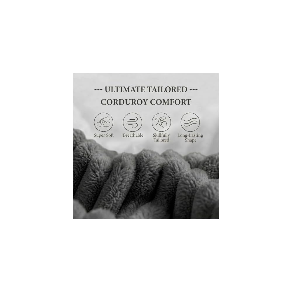 79" Convertible Sofa Bed, 4-in-1 Corduroy Boneless Futon Couch, Folding Sleeper Sofa, No Assembly Floor Couch for Living Room, Bedroom, Apartment, Grey
