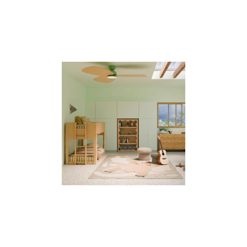 Kids Lido Wave Convertible Low Loft Twin Bed in Honey