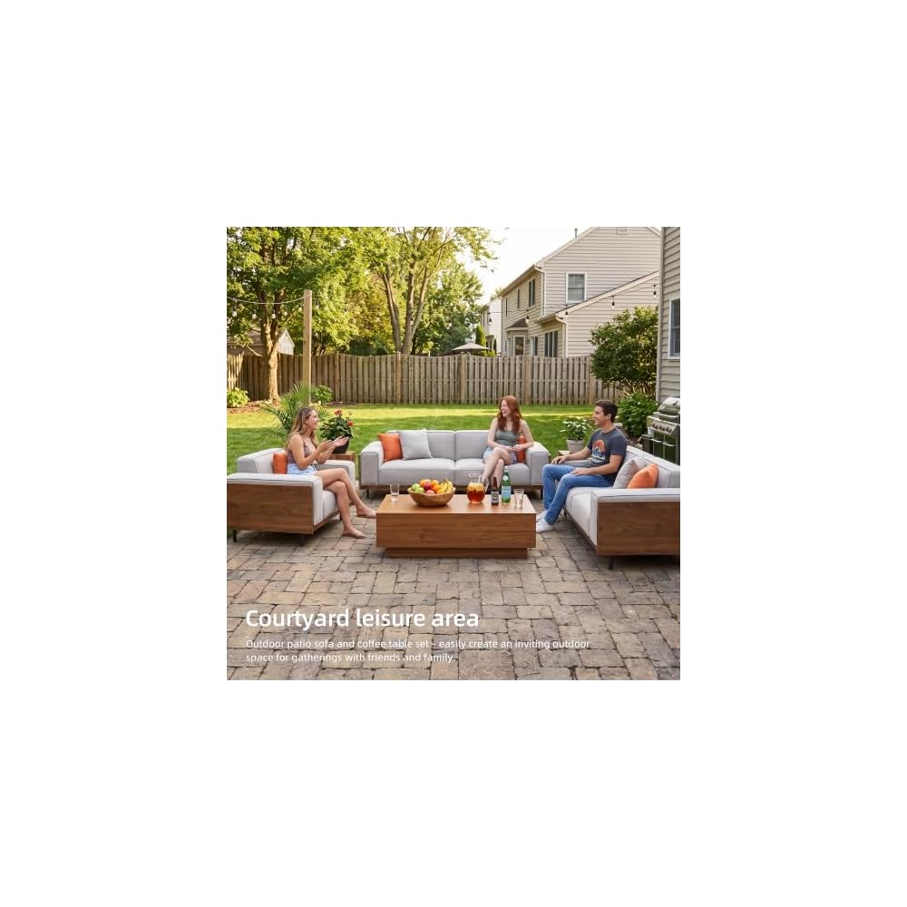 64.56" Mid-Century Modern Grey Fabric Sofa Couch, 2-Seater
