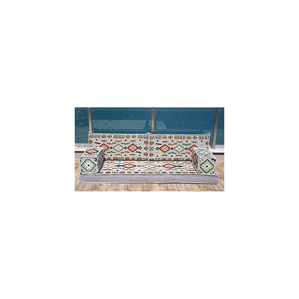 Loveseat Floor Cushions, Custom Floor Sofas, Arabic Majlis, Reading Nook, Single Sofa, Turkish Sofa, Sectional Sofa, Entryway Sofa (Gray)