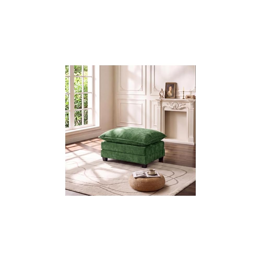 Ottoman for Modular Sectional Cloud Sofa Couch, Green