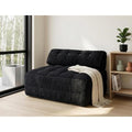3-in-1 Folding Convertible Sofa Bed with Pillow Foldable Matress with Back Support, Black Double Comfy Portable Sleeper Chair Floor Sofa Lounge for Living Room Bedroom, No Assemble Required