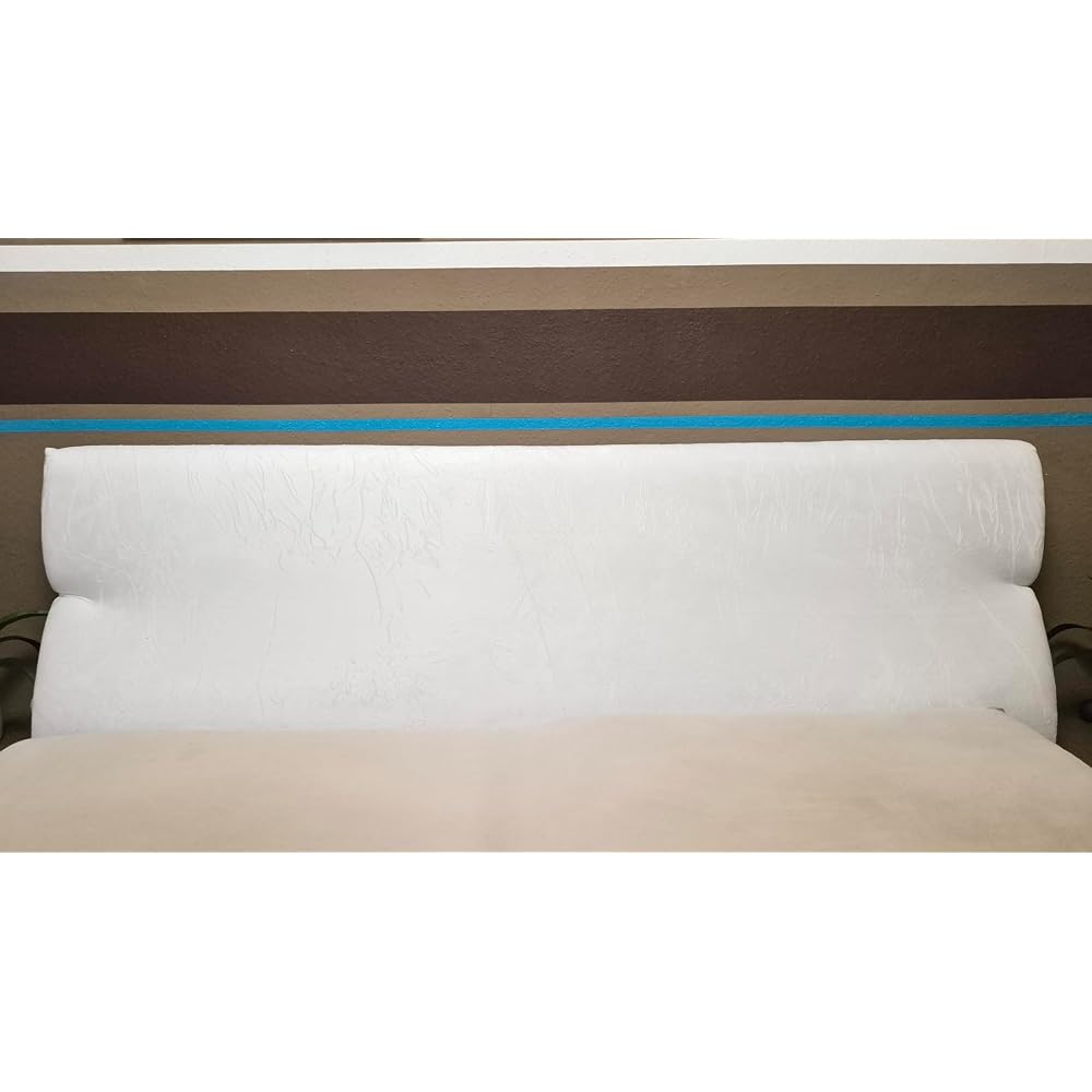 Bett Kopfteil Bezug, Bettkopfteil Hussen, Weicher Strecken Samtstoff Staubdicht, Staubdichte Schutzhülle für gepolsterte Schlafzimmer Kopfteil (Weiss, 180-200 cm（Cal King）)
