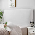 Bett Kopfteil Bezug, Bettkopfteil Hussen, Weicher Strecken Samtstoff Staubdicht, Staubdichte Schutzhülle für gepolsterte Schlafzimmer Kopfteil (Weiss, 180-200 cm（Cal King）)