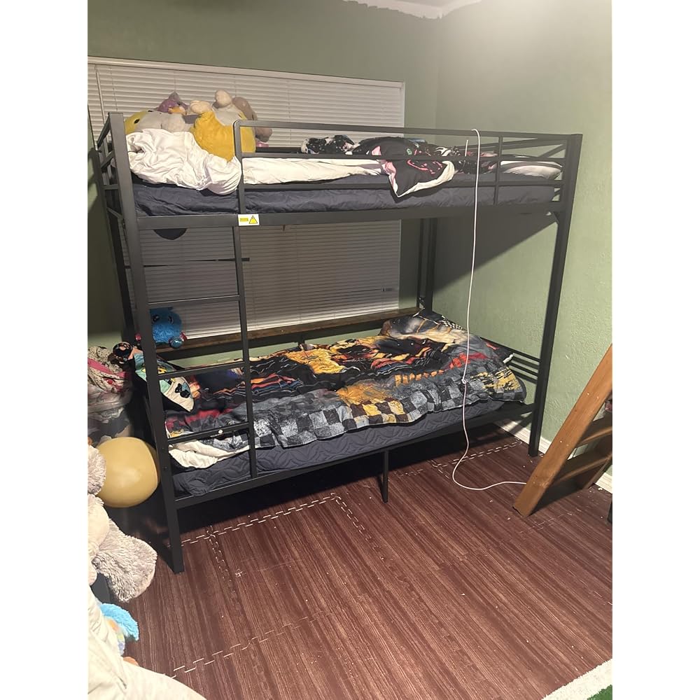 Twin Over Twin Bunk Bed with 6 Storage Drawers & 3 Boxes, Dual Side Shelves, Twin Bunk Beds for Kids with LED Lights and Charging Station, Heavy Duty Metal Bunk Bed with Safety Guardrail and Ladder