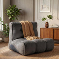 Gaint Bedroom Sofa for Adults, Memory Foam Lazy Sofa Sack, Ultra Soft Faux Fur Floor Sofa, Floor Couch for Bedroom, Living Room, Office & Home, Grey