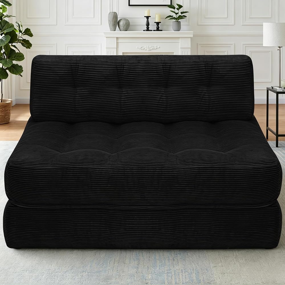 Folding Sofa Bed,Convertible Sleeper Chair Bed w/2-Pillow & Handle