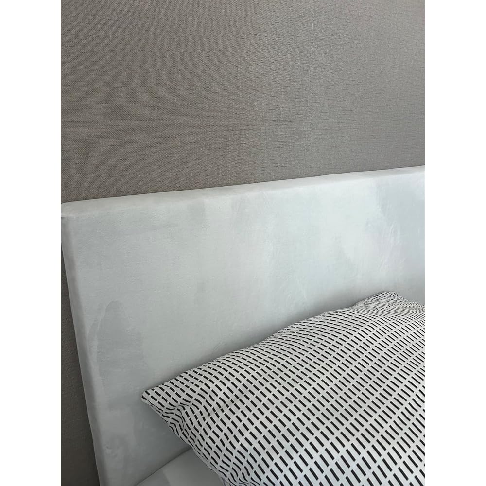 Bett Kopfteil Bezug, Bettkopfteil Hussen, Weicher Strecken Samtstoff Staubdicht, Staubdichte Schutzhülle für gepolsterte Schlafzimmer Kopfteil (Weiss, 180-200 cm（Cal King）)