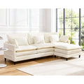 113" Modular Sectional Sofa Comfy Cloud Couch with Movable Ottoman Pillows, Deep Seat Chenille Modular Sofa L Shaped Cloud Sectional Couches for Living Room, Bedroom, Apartment, Beige