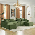 127" Width Sectional Sofa with Storage Console for Living Room, Oversized U Shaped Modular Sectional Couch with Cup Holders and USB Chaise Lounge for Apartment Studio Office