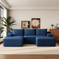 Boneless Couch Comfy Sectional Couches for Living Room,U Shaped Modular Cloud Couch Sofa, Minimalist Modular Sectional Sofa with Deep Seat